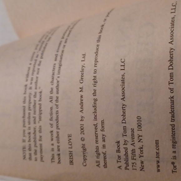 $4 Add-on "Irish Love" by Andrew M. Greeley - Paperback Novel - Picture 7 of 7